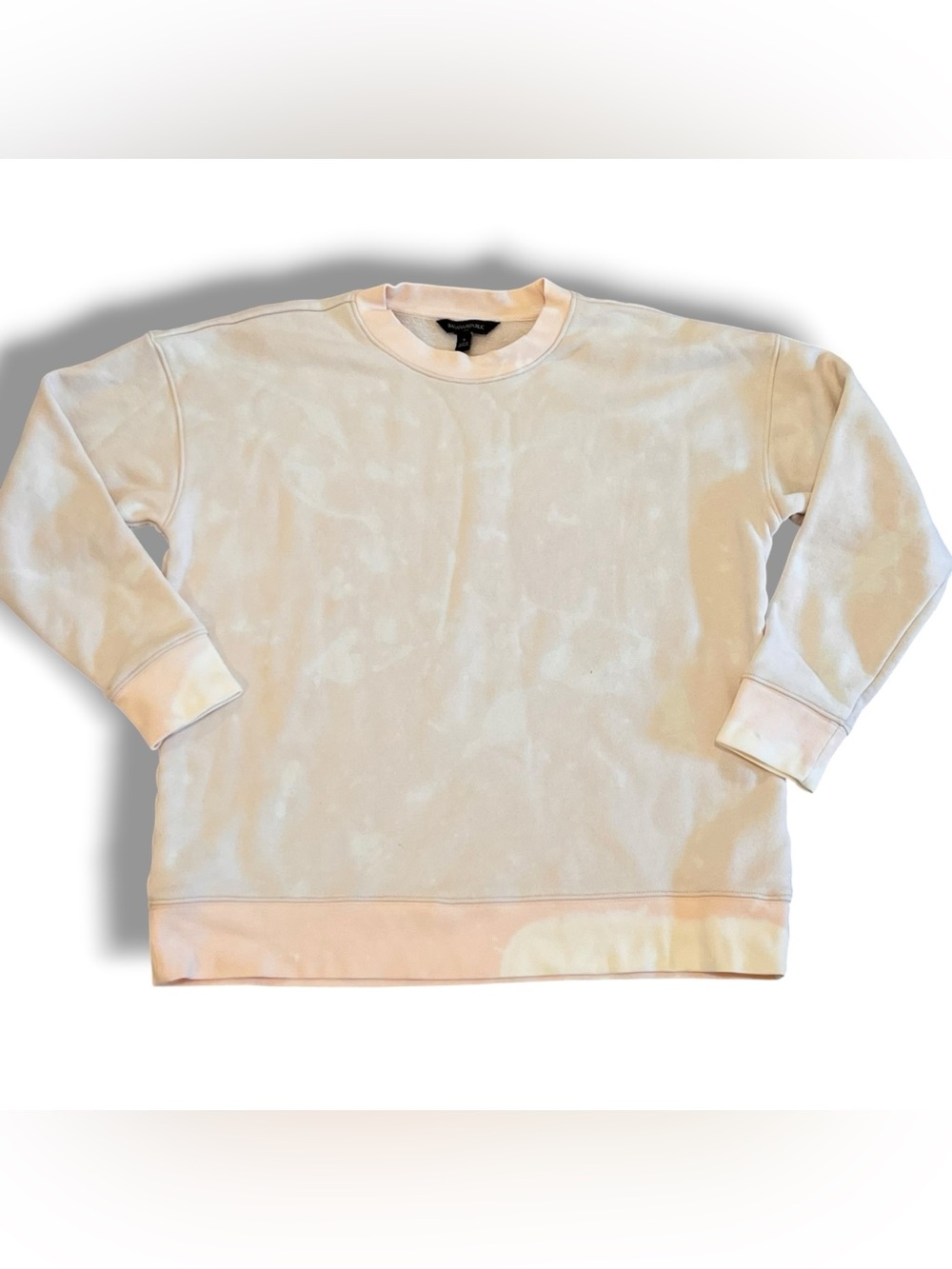 Banana Republic Peach Bleached Out Crewneck Sweatshirt Women Sz S Cloud Wash F-4